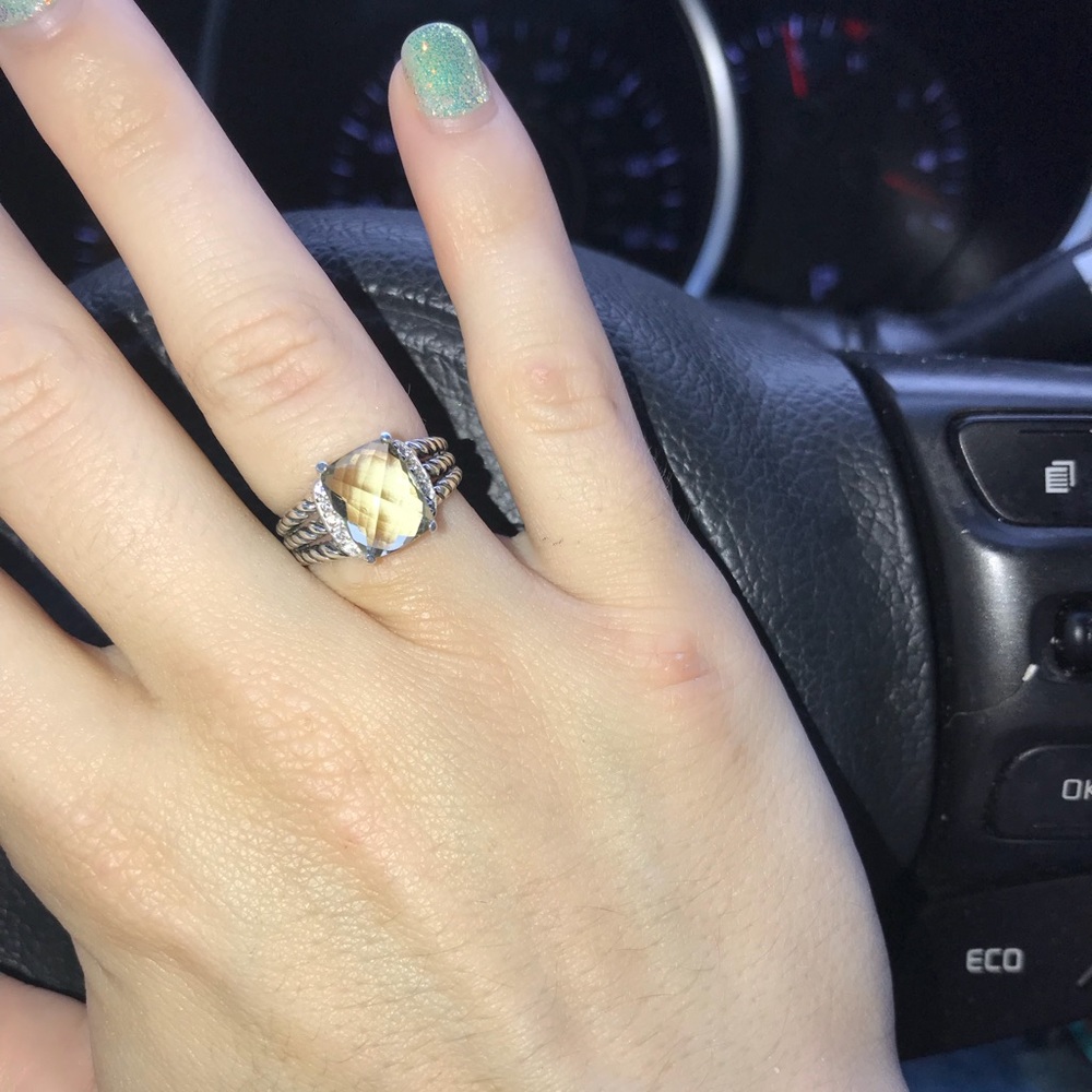 david yurman prasiolite diamond ring size 6